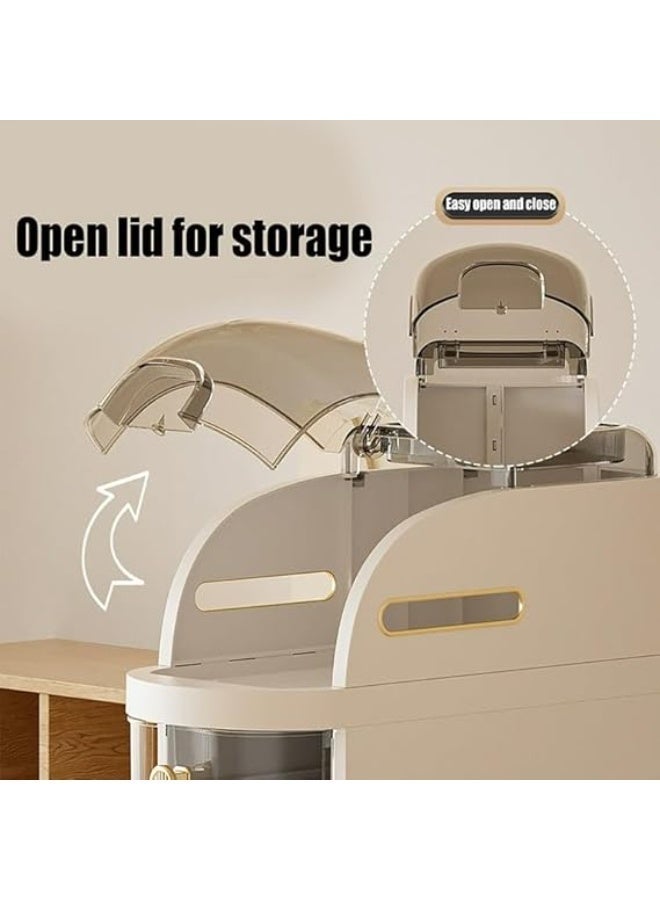 Spaceshoop Slim Multilayer Bathroom Storage Cabinet Narrow Gap Organizer with Transparent Drawers and Gold Tone Handles for Toilet and Kitchen and Laundry Room Large - Image 4